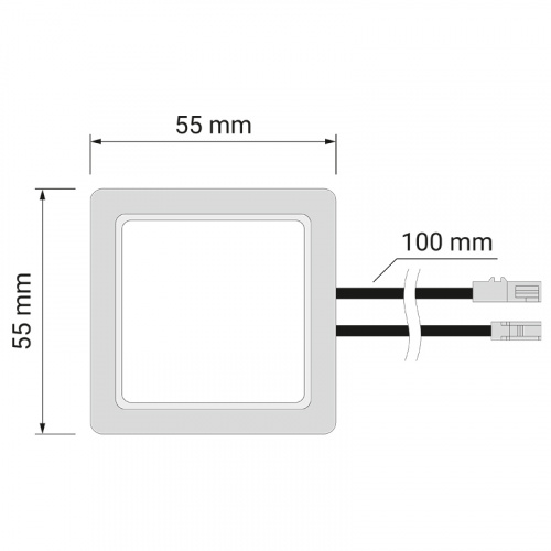 Выключатель бесконтактный для столешниц (max 38mm), с миниконектором, 12/24V, 36/72W, HLT _2