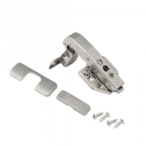 Петля под фальшпанель 90° с доводчиком 48мм h2 clip-on AKS PLUS 3D (саморезы, заглушки)_3