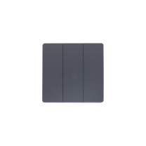 Выключатель кинетический, с реле, 3 клавиши, графит, AKS Выключатель кинетический, с реле, 3 клавиши, графит, AKS