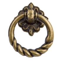 Ручка меб. кнопка мет. K130-G4 старое золото, AKS