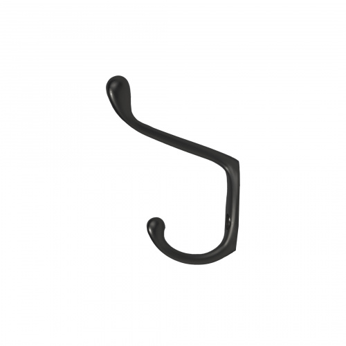 Крючок меб. двухрожковый мет. VIOL черный AKS_3