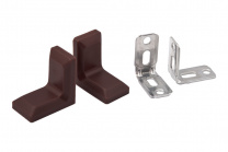 Уголок с металлической основой и пластиковой крышкой венге (уп/10шт) AKS фотография