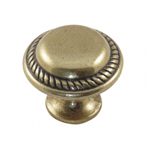 Ручка меб. кнопка мет. UNO старое золото AKS_1