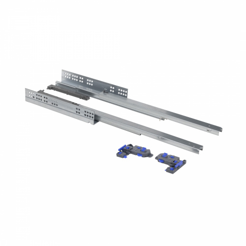 Направляющая скрытого монтажа L-400 push to open ДСП до19mm с замками PRIME by AKS 3D полное выдвижение_1