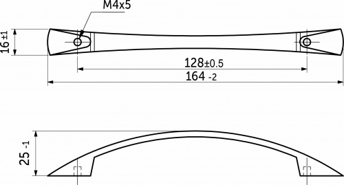 Ручка меб. скоба мет. UN90 128 сатин GRIDLI_2