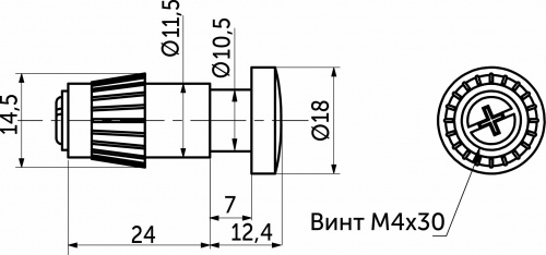 Заглушка модерн, трубы d16 античная бронза РФ_2