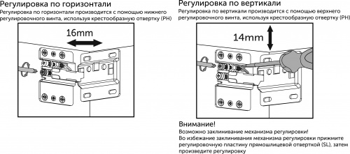 Навес регулируемый левый+правый+планка+белые заглушки VOLAT AKS_4