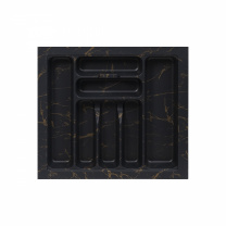 Лоток для столовых приборов 600 MARBLE 540*485, черно-золотой мрамор AKS фотография