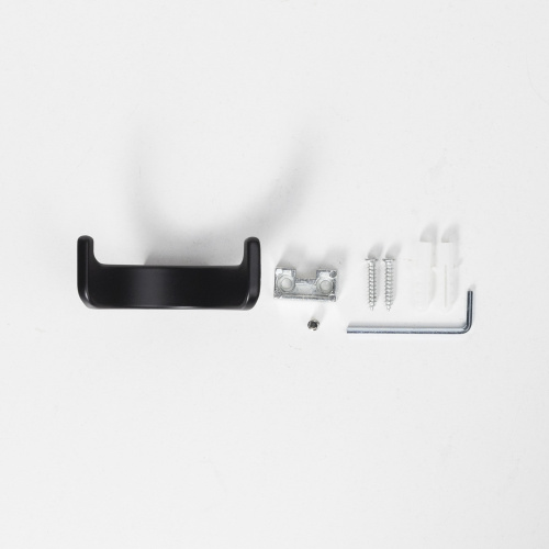 Крючок меб. двухрожковый мет. BAR черный матовый AKS_6