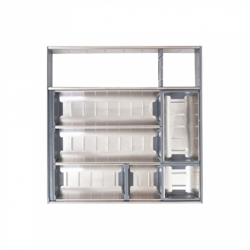 Вкладыш 40/400 шуфлядный металлический Organizer нержавеющая сталь (373*380*65) AKS_1