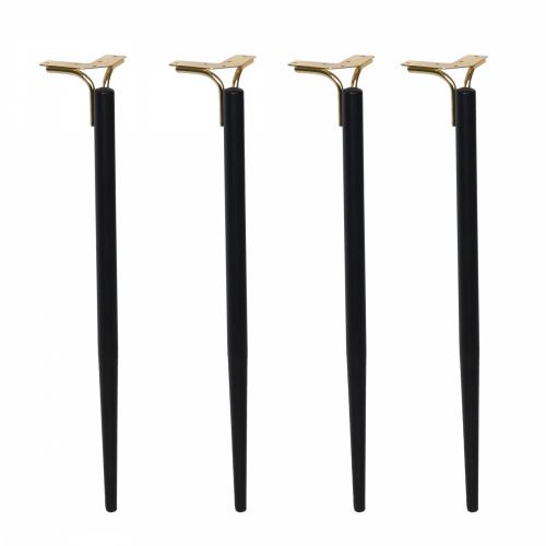 Опора меб. DIANA h725, черный матовый/золото (1 упак. = 4 шт.) AKS_1