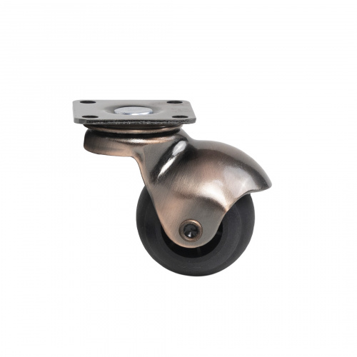 Колесо меб. VINTAGE d40 h52 с площадкой, бронза/черный AKS_3