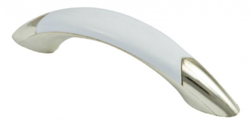 Ручка меб. скоба пластик. PATREX №10, 96 золото/белый AKS_1