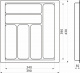 Лоток для столовых приборов 450 TR-02 (390～340*430～390*55), серый AKS_preview_1