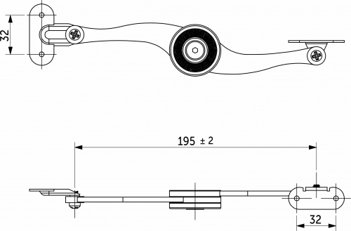 Подъемный механизм верхний с фиксацией в любом положении DESIGN AKS_2