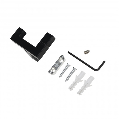 Крючок меб. двухрожковый мет. BENZ черный матовый AKS_6