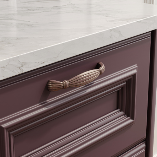 Ручка меб. скоба мет. MAGIA 128 матовая античная латунь AKS_8