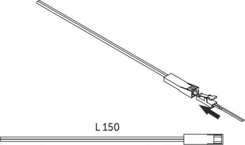 Шнур соединительный AKS (миниконнектор мама- провод), 15 см_2