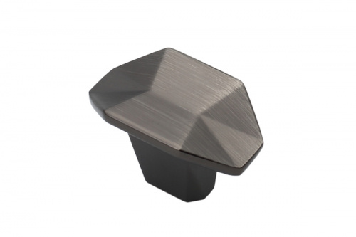 Ручка меб. кнопка мет. PRIZMA брашированный темный никель AKS_1