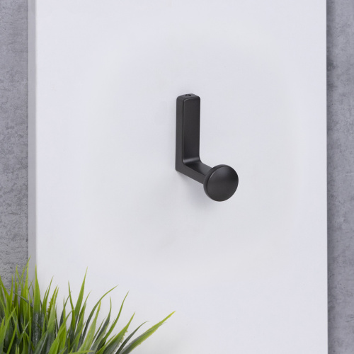 Крючок меб. однорожковый мет. KING графит AKS_8