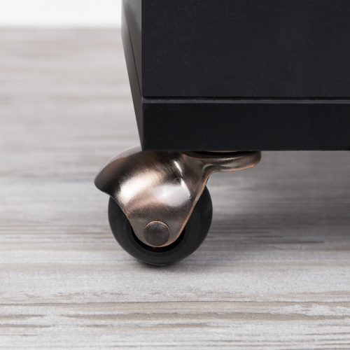 Колесо меб. VINTAGE d40 h52 с площадкой, бронза/черный AKS_4