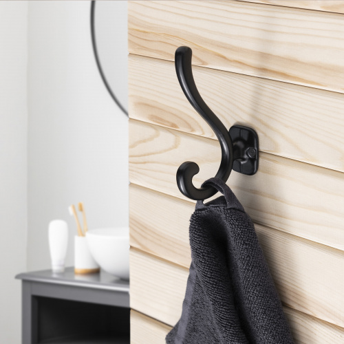 Крючок меб. двухрожковый мет. AКKORD античная латунь матовая AKS_4