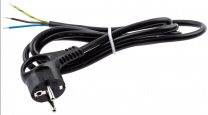 Шнур соединительный, с вилкой для трансформаторов мощностью до 400Вт, с заземлением, 1,5м 3х1,5, черный, ЭРА фотография