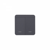 Выключатель беспроводной, с реле, 2 клавиши, графит, AKS фотография