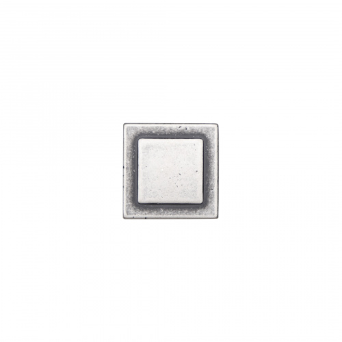 Ручка меб. кнопка мет. SQUARE античное серебро, AKS_4