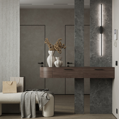 Ручка меб. кнопка мет. MUSE черный матовый, AKS_8