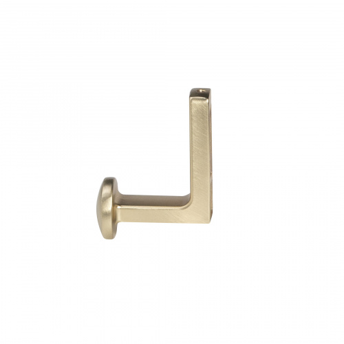 Крючок меб. однорожковый мет. KING брашированное золото AKS_3