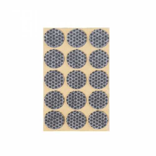 Подкладка самоприлипающая фетровая прорезиненная d30мм (1упак.=15шт), серая, Folmag_1