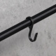 Крючок на трубу d16 несъемный (к трубе 87303), черный AKS_preview_1