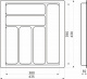 Лоток для столовых приборов 500 TR-05 (435～380*430～390*55), черно-золотой мрамор AKS_preview_1