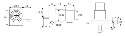 Замок для раздвижных стеклянных дверей SISO_2