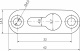 Пластинка зацепная 42*14*2 ВА белый цинк, AKS_preview_1