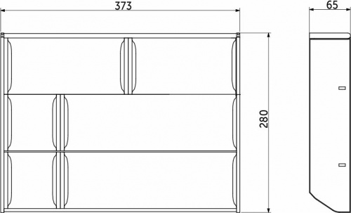 Вкладыш 30/400 шуфлядный металлический Organizer нержавеющая сталь (373*280*65) AKS_2