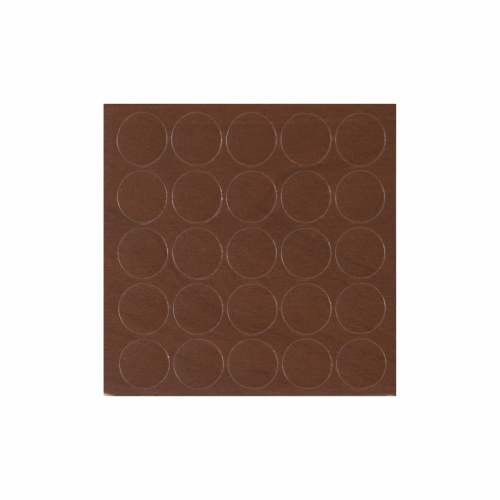 Заглушка самоприлипающая к конфирматам яблоня локарно тёмная (14968) FOLMAG (лист-25шт.)_1