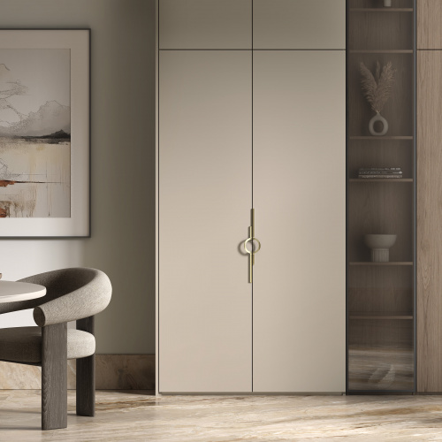 Ручка меб. скоба мет. ELEGANCA 256, брашированное золото, AKS_7