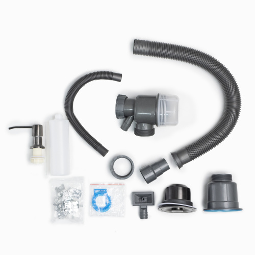 Мойка н/сталь, прямоугольная одночашевая, 780*490мм, графит, мойка справа, врезная на/вровень столешнице, PL (3,2мм)_3