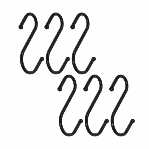 Крючок на трубу d16 ретро (к-т 6шт) черный AKS_1