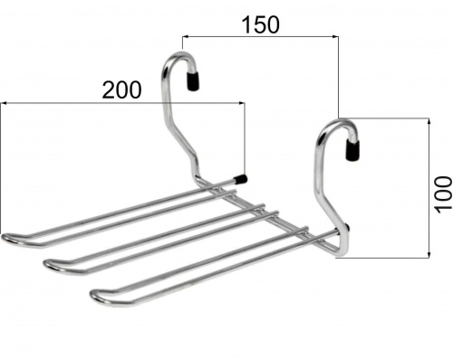 Корзина на трубу d16 для бокалов малая ВJ103 хром AKS_2