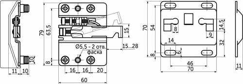 Навес регулируемый левый+правый+планка+белые заглушки VOLAT PRIME by AKS_2
