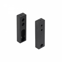 Держатель штанги гардеробной прямоуг. FAME LUMI/1 концевой, черный браш AKS фотография