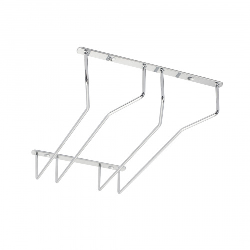 Держатель подвесной для бокалов двухрядный, белый AKS_1