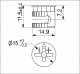 Эксцентрик 15x11,5 для плиты 16 мм (уп/100шт) AKS_preview_1