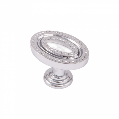 Ручка меб. кнопка мет. Point хром, AKS_1