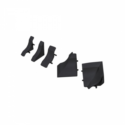 Комплект ПВХ аксессуаров к плинтусу узкому S черный AKS_1
