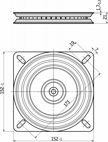 Держатель поворотный 152*152, полный подшипник (упак. = 30 шт.) AKS_2