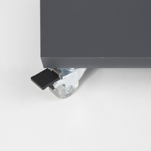 Колесо меб. SHIFT d35 h51 с площадкой с торм., прозрачный AKS_3